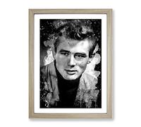 James Dean No.1 Modern Cb Framed Print | A2 Oak Framed Wall Art | Ready to Hang | Modern Nature Picture | Living Room Bedroom Lounge Office