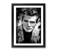 James Dean No.1 Modern Cb Framed Print | A3 Black Framed Wall Art | Ready to Hang | Modern Nature Picture | Living Room Bedroom Lounge Office