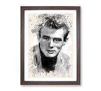 James Dean No.1 Modern Fc Framed Print | A2 Walnut Framed Wall Art | Ready to Hang | Modern Nature Picture | Living Room Bedroom Lounge Office