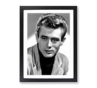 James Dean No.1 Modern Framed Print | A2 Black Framed Wall Art | Ready to Hang | Modern Nature Picture | Living Room Bedroom Lounge Office