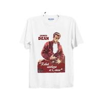 James Dean Rebel Without A Cause Film Cool Vintage Unisex T Shirt B307 White
