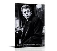 James DeanWaterproof Posters Wall Art Posters Waterproof Home Printing Moisture-proof Easy to Install And Fade ResistantFrame-style12x18inch(30x45cm)