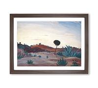 James Dickson Innes Spanish Landscape Classic Painting Framed Wall Art Print, Ready to Hang Picture for Living Room Bedroom Home Office Décor, Walnut A2 (64 x 46 cm)
