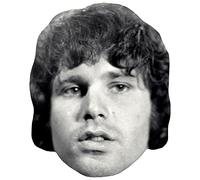 James Douglas Morrison (BW) Celebrity Mask, Flat Card Face, Fancy Dress Mask