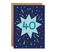 James Ellis Age 40 Birthday Card (Blue Star)