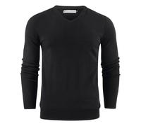 James Harvest Men's Ashland V Neck Sweatshirt in Black | Size: Small James Harvest Black S
