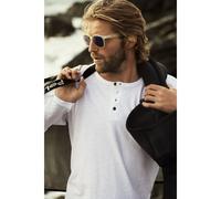 James Harvest Stoneton Men's Henley Shirt | Cotton Long Sleeve Top | 2 Colours | S-3XL