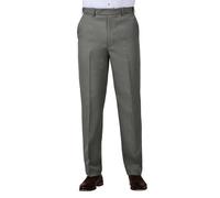 James Holton Mens Comfort Waist Trousers Smart Formal Casual Business Office Work Travel 34W / 27L Grey