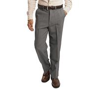 James Holton Mens Elasticated Waist Trousers Smart Formal Trousers with Button and Zip Fly Plus & Big Sizes in Grey, Beige and Brown Colour