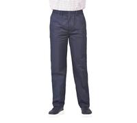James Holton Mens Fully Elasticated Pull On Chinos Trousers, Perfect for Outdoor Walking, Sports, Work or Travel 40W / 27L Navy