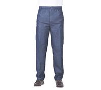 James Holton Mens Fully Elasticated Pull On Chinos Trousers, Perfect for Outdoor Walking, Sports, Work or Travel 44W / 31L Denim