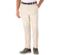 James Holton Mens Linen Blend Cotton Trousers Lightweight Summer Elasticated Stretch 44 Waist / 27 Inside Leg Beige