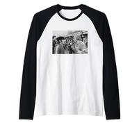 James Hunt & Jackie Stewart Brands Hatch 1976 Motor Racing Raglan Baseball Tee