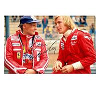 James Hunt & Niki Lauda - F1 Formula One Autograph Signed A4 Photo Print