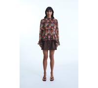 James Lakeland Birds Eye Ruffle Blouse Multi 8