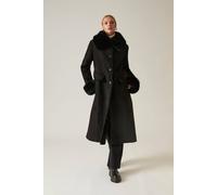 James Lakeland Women's Black Faux Fur Coat | Size: 14 James Lakeland Black 14