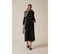 James Lakeland Women's Black Long Military Coat | Size: 14 James Lakeland Black 14