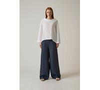 James Lakeland Women's Cowl Neck Linen White Top | Size: 10 James Lakeland White 10