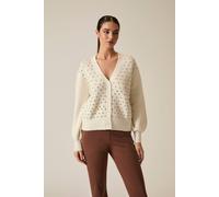 James Lakeland Cream Stud Cardi Cream 12