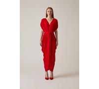 James Lakeland Draped Maxi Red Dress Red 14