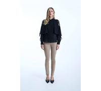 James Lakeland Lace Front Detail Shirt In Black Black 8