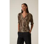 James Lakeland Leopard Print Blouse In Brown Brown 20
