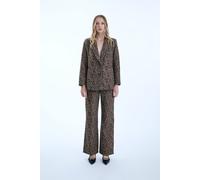 James Lakeland Leopard Print Detail Blazer In Brown Brown 16