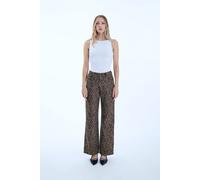 James Lakeland Leopard Print Detail Trousers In Brown Brown 14