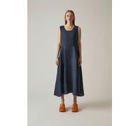 James Lakeland Linen Navy Midi Dress - 14