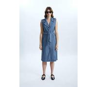 James Lakeland Long Denim Gilet In Light Blue Light Blue 10