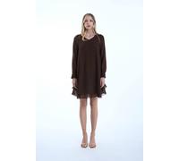 James Lakeland Long Sleeve Brown Wave Hem Dress Brown 12