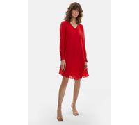 James Lakeland Long Sleeve Navy Wave Hem Dress In Red Red 20