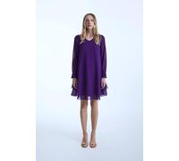 James Lakeland Long Sleeve Purple Wave Hem Dress Purple 10