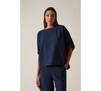 James Lakeland Women's Navy Gathered Sleeve Blouse | Size: 10 James Lakeland Navy 10