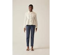 James Lakeland Peplum White Denim Jacket White 14