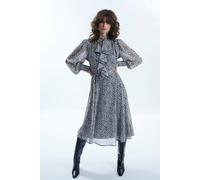 James Lakeland Printed Front Ruffle Midi Dress Multi 8