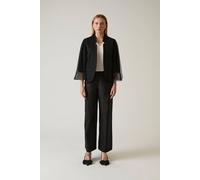 James Lakeland Tulle Sleeve Black Blazer Black 12