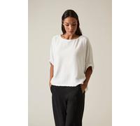 James Lakeland White Gathered Sleeve Blouse White 10