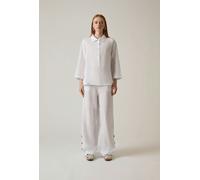 James Lakeland Women's White Linen Blouse | Size: 8 James Lakeland White 8
