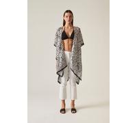 James Lakeland Women's Abstract Black-White Rose Kaftan in Black James Lakeland Black One Size