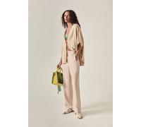 James Lakeland Women's Beige Draped Clasp Cover-Up | Size: 10
