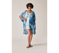 James Lakeland Women's Blue Watercolour Floral Kaftan