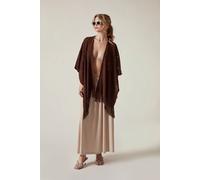 James Lakeland Women's Brown Pointelle Knit Kaftan