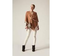 James Lakeland Women's Camel Front Knot Poncho James Lakeland Camel One Size
