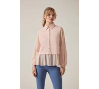 James Lakeland Women's Contrast Hem Blouse - Pale Pink | Size: 10