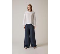 James Lakeland Cowl Neck Linen White Top - 16