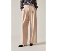 James Lakeland Women's Cream Wide Leg Suit Trousers | Size: 10 James Lakeland Cream 10