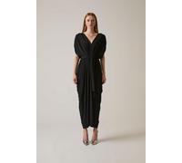 James Lakeland Women's Draped Maxi Black Dress | Size: 8 James Lakeland Black 8