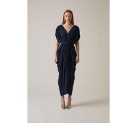 James Lakeland Women's Draped Maxi Navy Dress | Size: 10 James Lakeland Navy 10