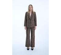 Leopard Print Detail Blazer James Lakeland Brown 10